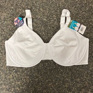 11/17  NWT vanity fair white underwire bra 40DD style # 76084